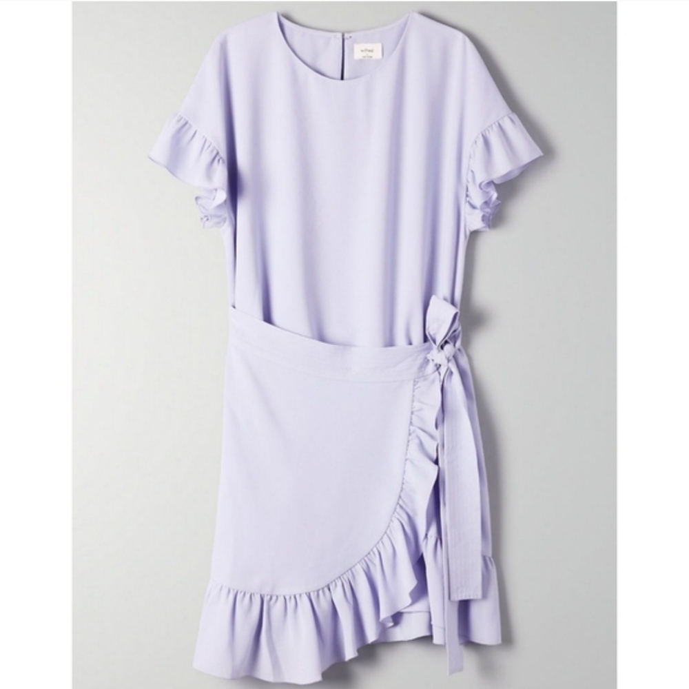 Aritzia Wilfred Ninette Ruffle Wrap Dress